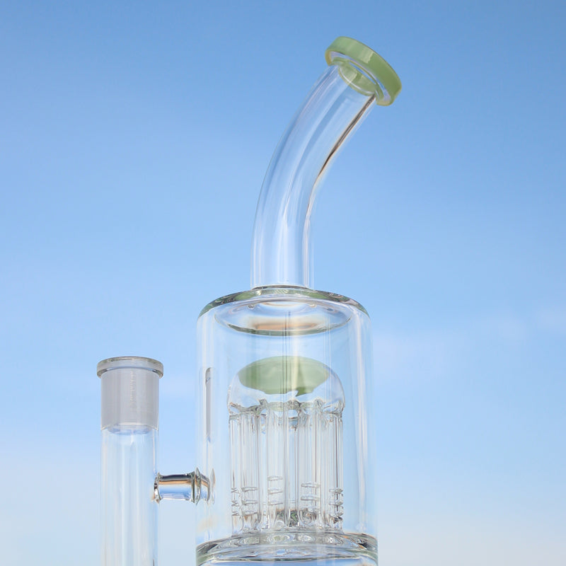 10.6" Glass Straight Water Pipe w/ Dual Arm Percolators