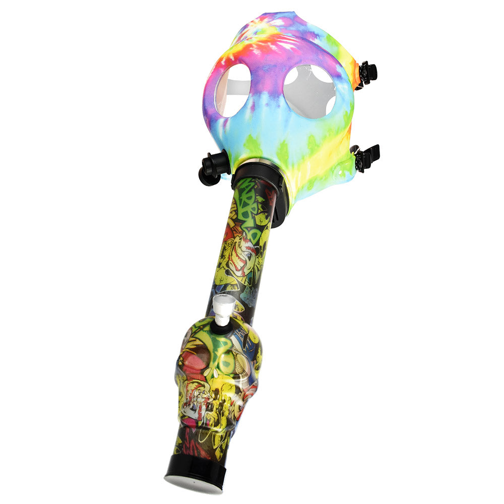 Gas Mask w/ Acrylic Water Pipe - 10.25"