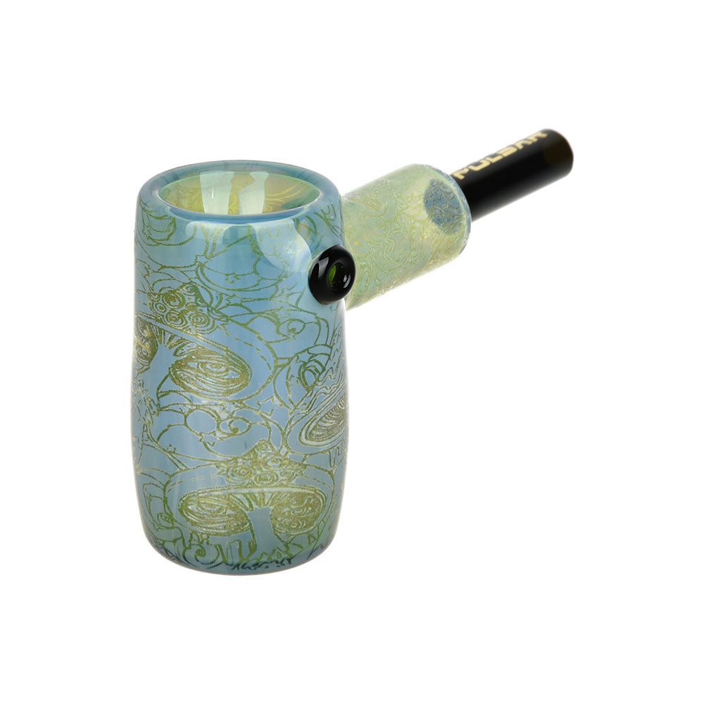 Pulsar Inside Print Glass Mini Hammer Bubbler | Melting Shrooms | 3.5"