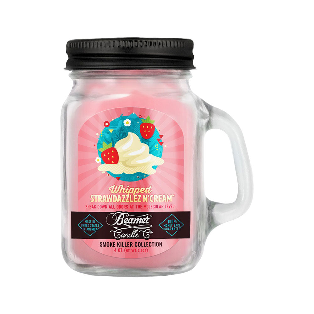 Beamer Candle Co. Mason Jar Candle | Whipped Strawdazzlez N' Cream