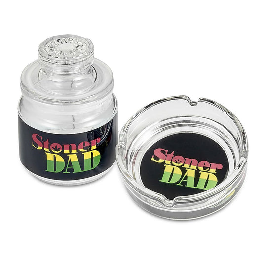 Ashtray and stash jar set -  stoner DAD design