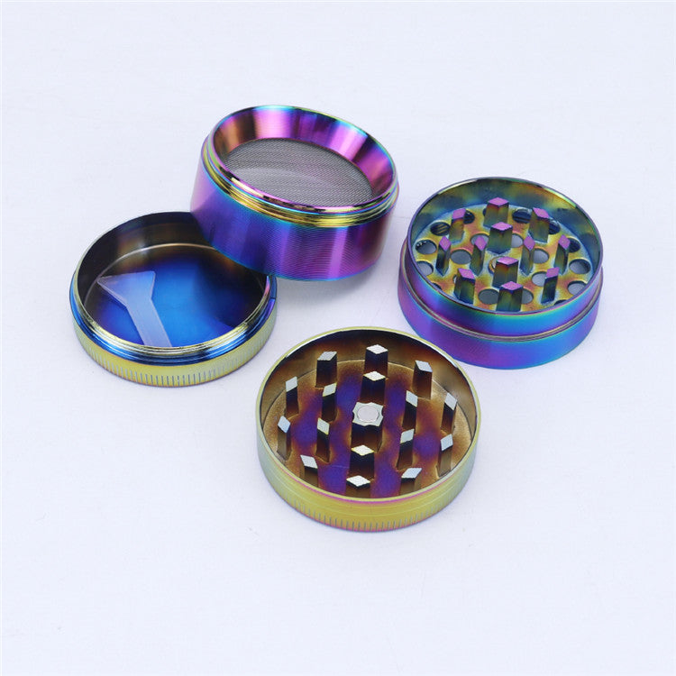 4 Piece Zinc Alloy Iridescent Metal Grinder