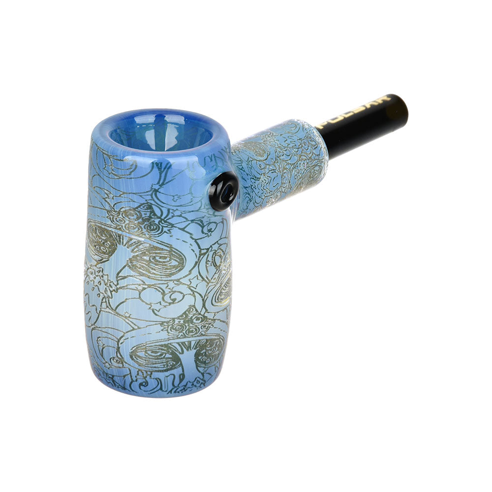 Pulsar Inside Print Glass Mini Hammer Bubbler | Melting Shrooms | 3.5"