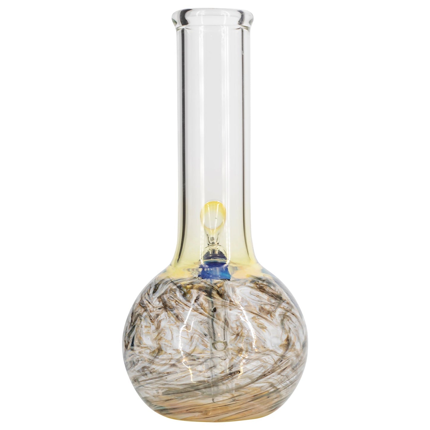 LA Pipes Raked Tiger Stripe Accented Beaker Bong