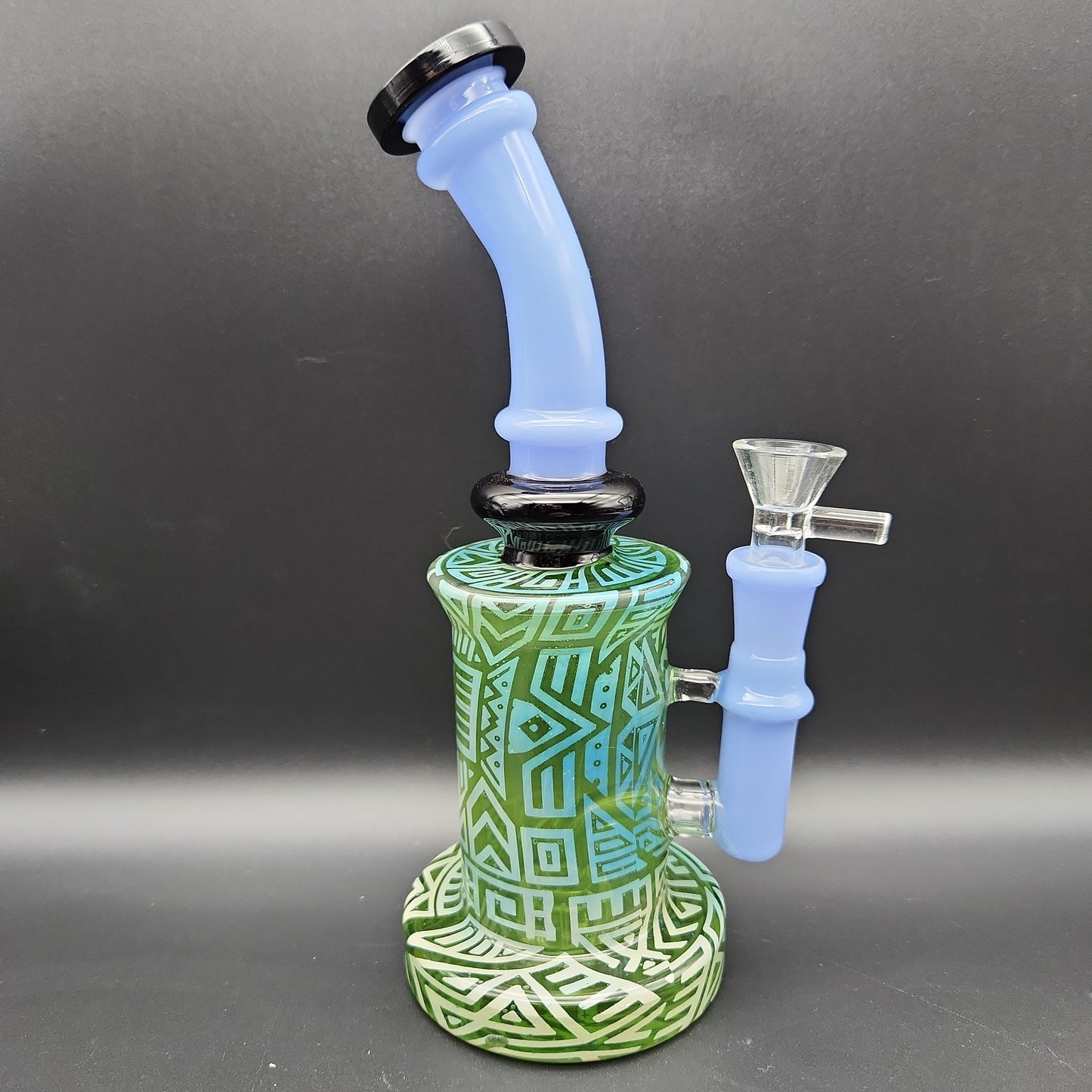 9.5" Etched Hollowfoot Water Pipe