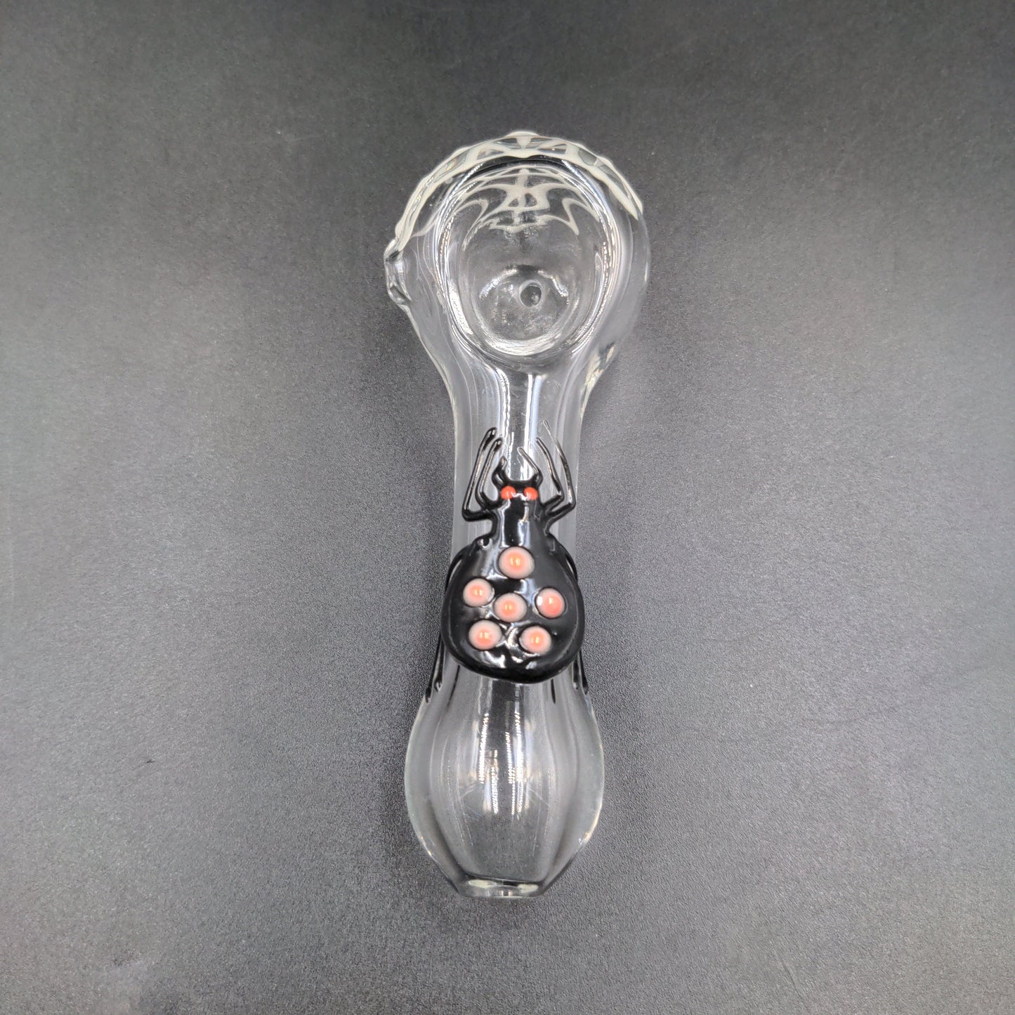 4" Glow In The Dark Spider Hand Pipe