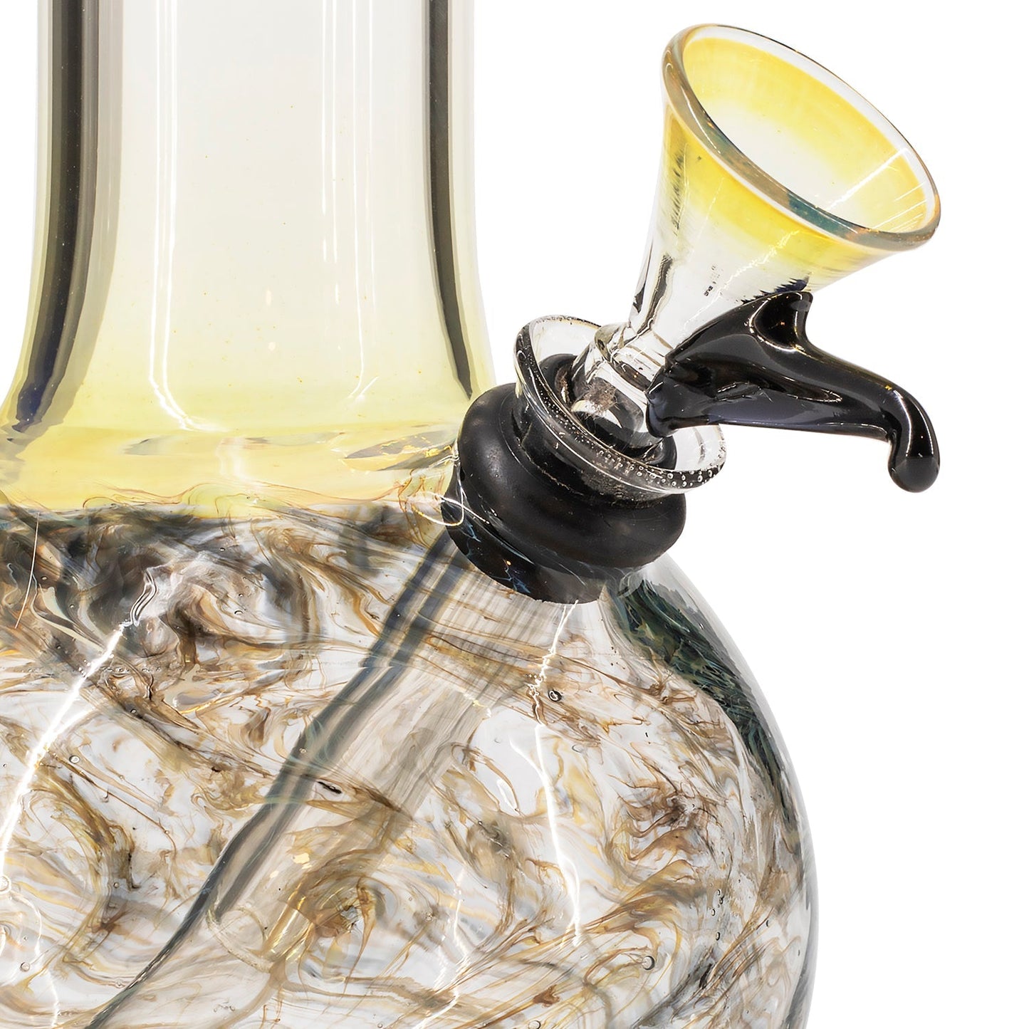 LA Pipes Raked Tiger Stripe Accented Beaker Bong