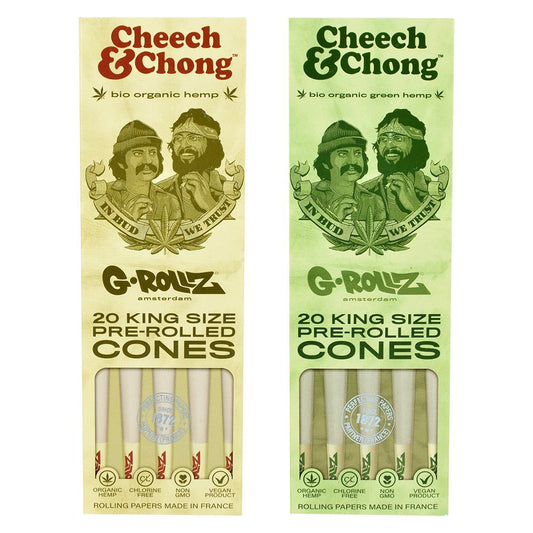 Cheech & Chong™ x G-ROLLZ Organic Hemp Cones | 20pc | King Size