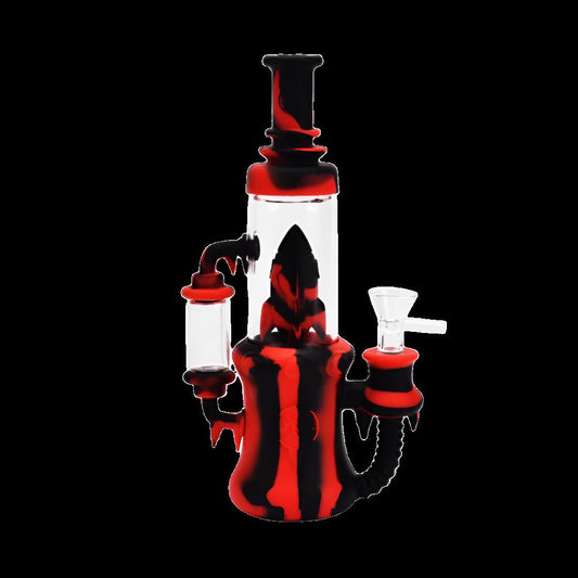 Ritual - 8.5'' Silicone Rocket Recycler - Black & Red